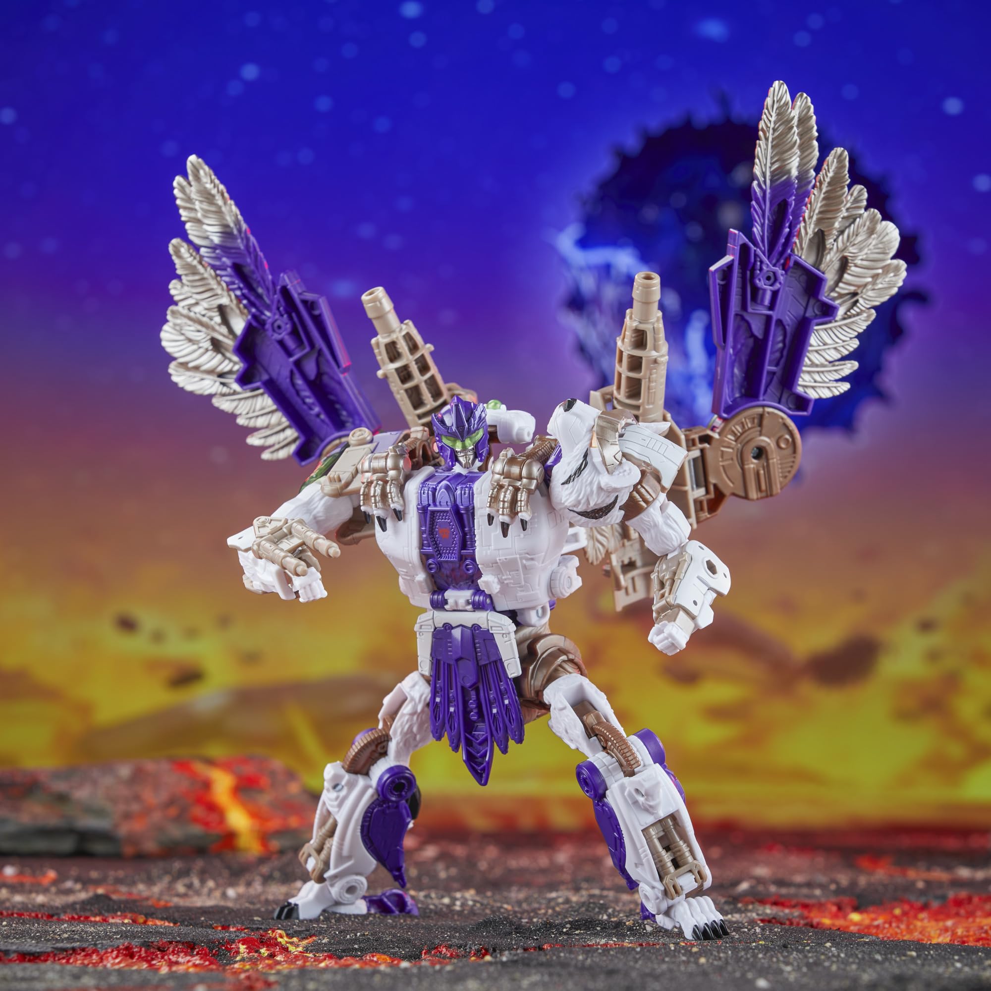 Transformers Legacy United Tigerhawk articulated arms and legs for dynamic stances.