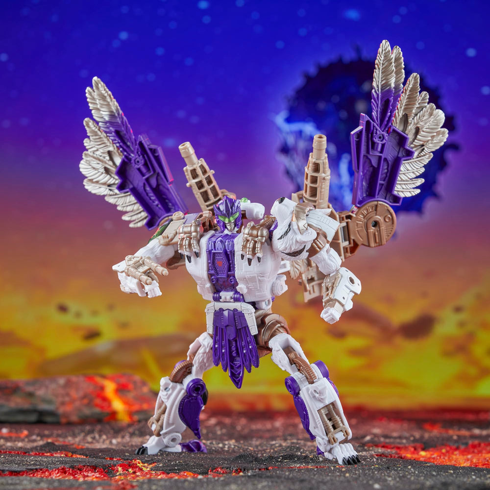 Transformers Legacy United Tigerhawk articulated arms and legs for dynamic stances.