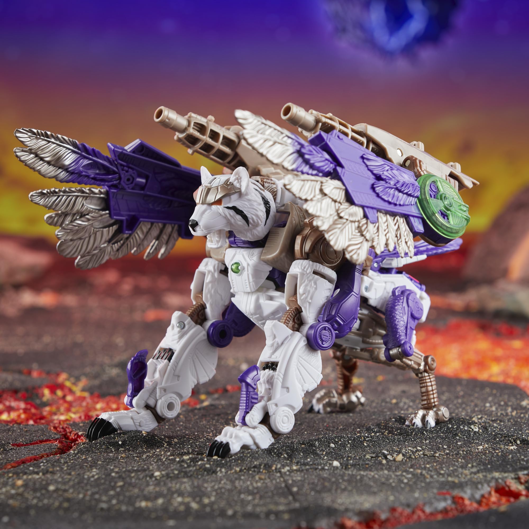 Transformers Legacy United Tigerhawk articulated head for expressive poses.