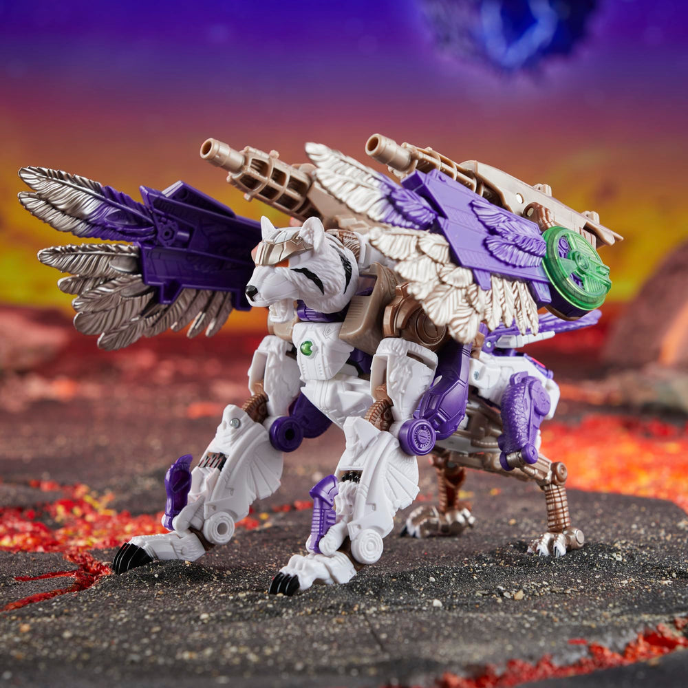 Transformers Legacy United Tigerhawk articulated head for expressive poses.