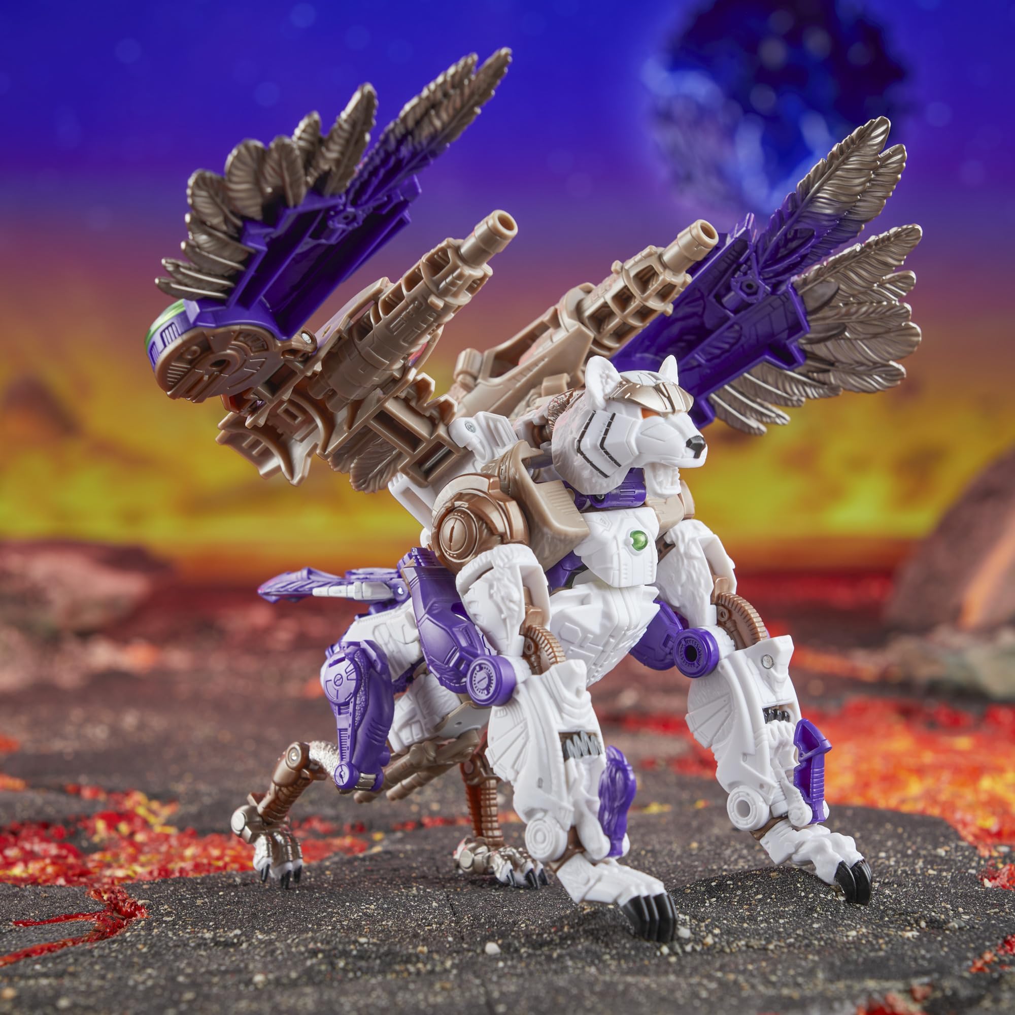Transformers Legacy United Tigerhawk three blasters for versatile action play.