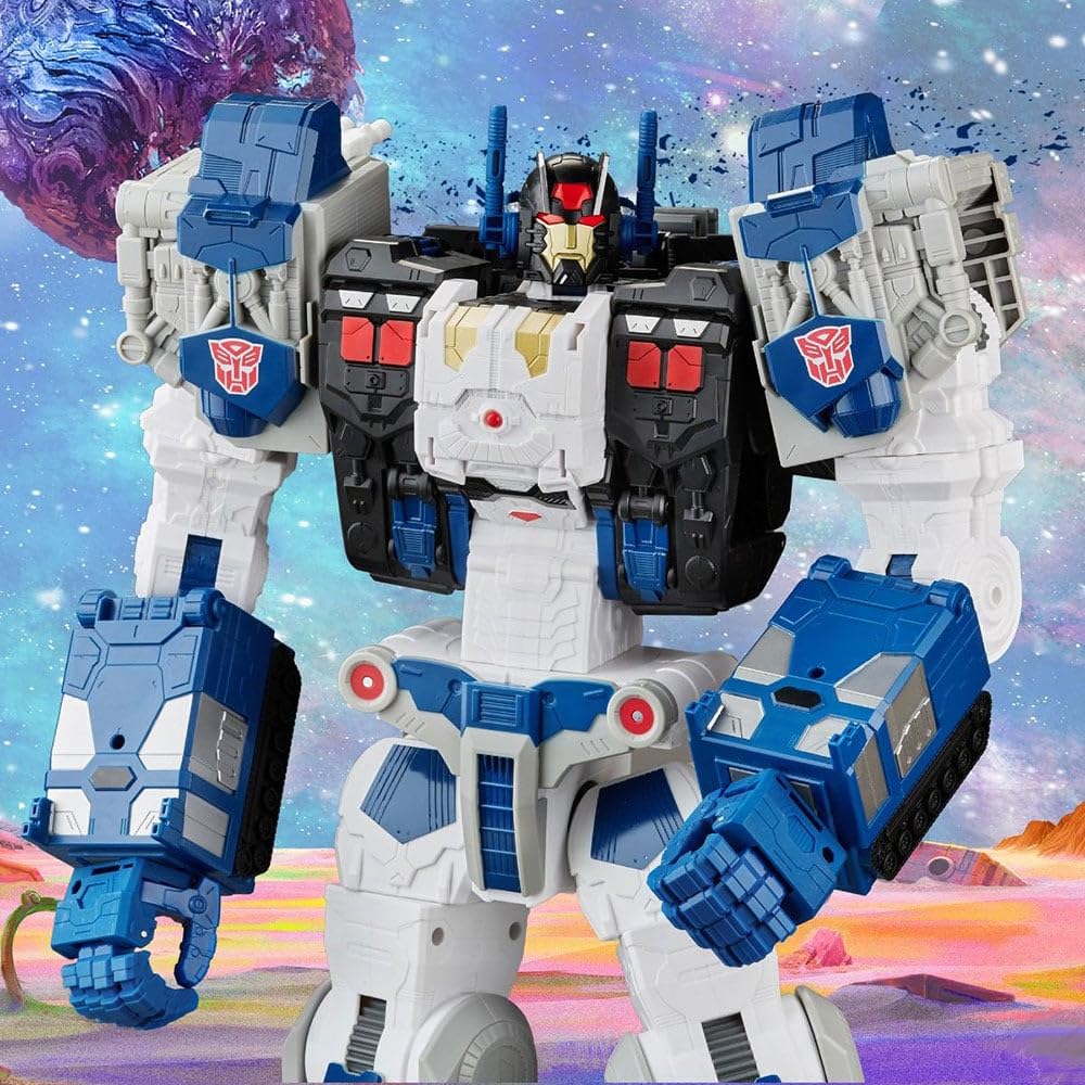 Transformers Metroplex buzzsaw accessory stored on back for dramatic flair
