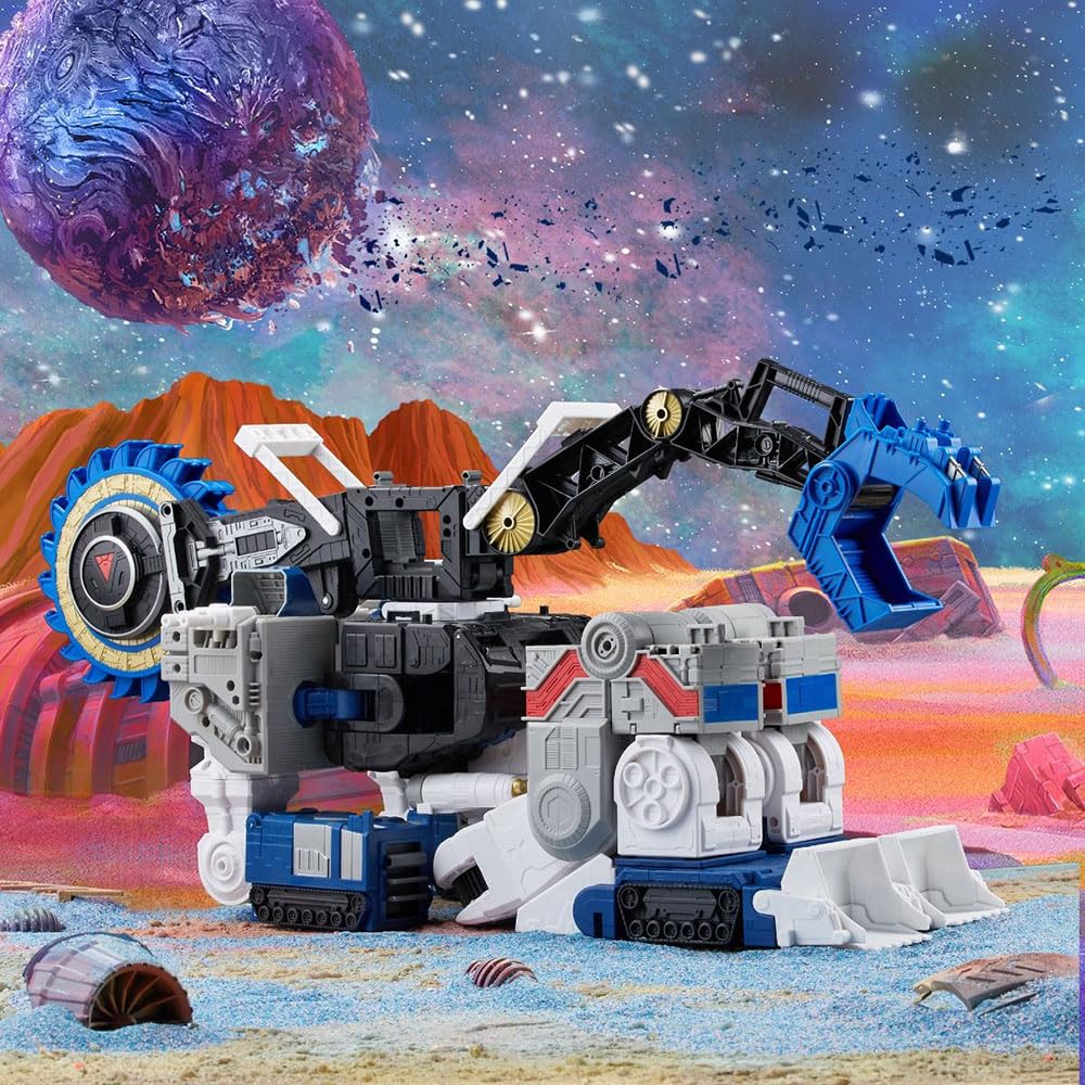 Transformers Metroplex 22-inch scale towering on shelf for display