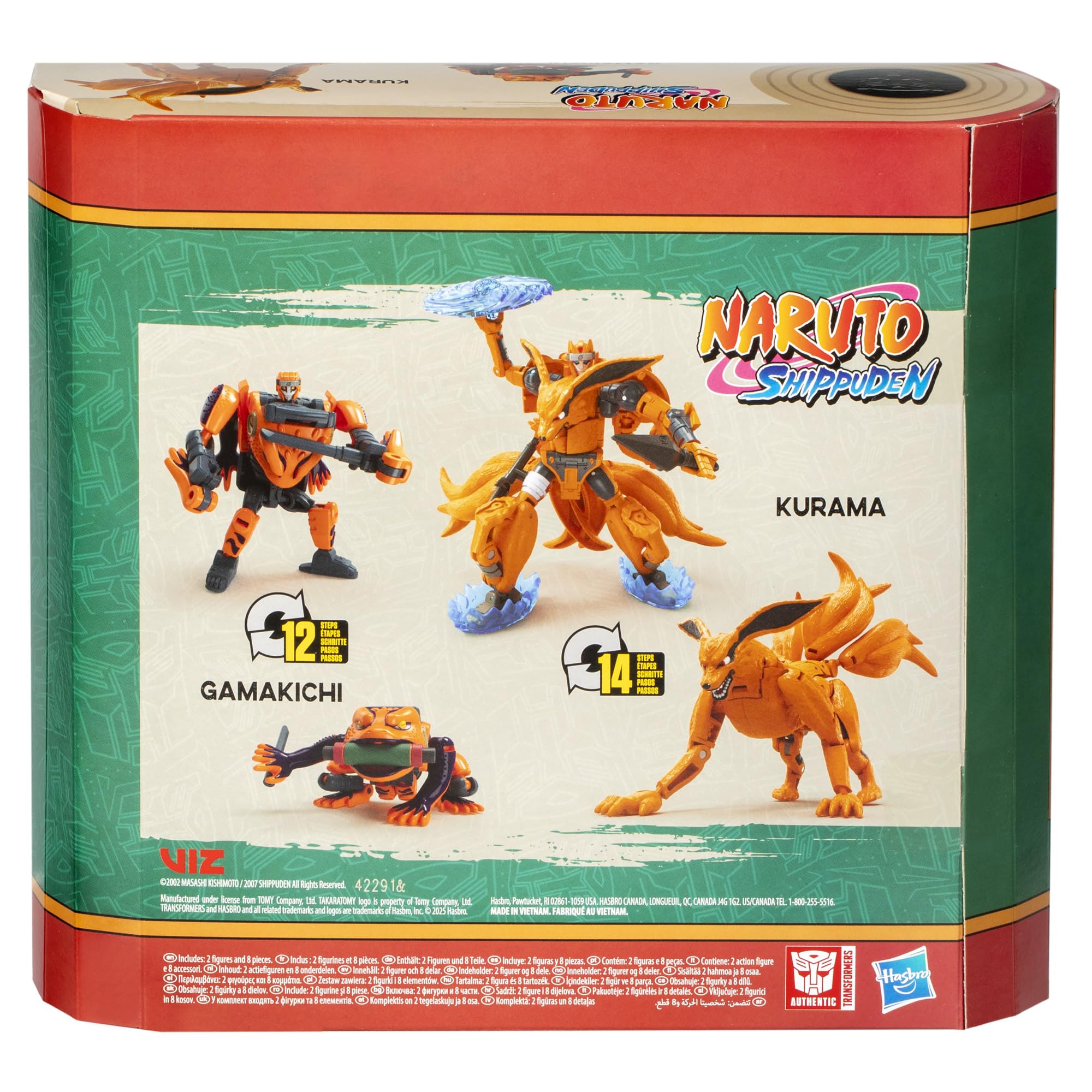 Transformers Naruto scroll packaging, eye-catching gift presentation for fans.