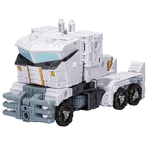 Transformers Nova Prime armored truck mode with trailer for dynamic play.