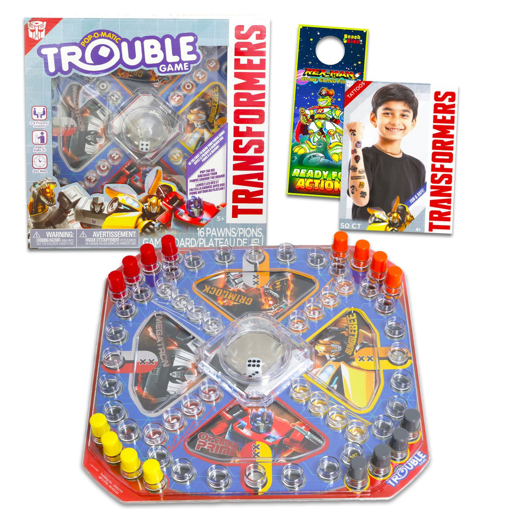 Officially licensed Transformers game with Rex-Man door hanger.