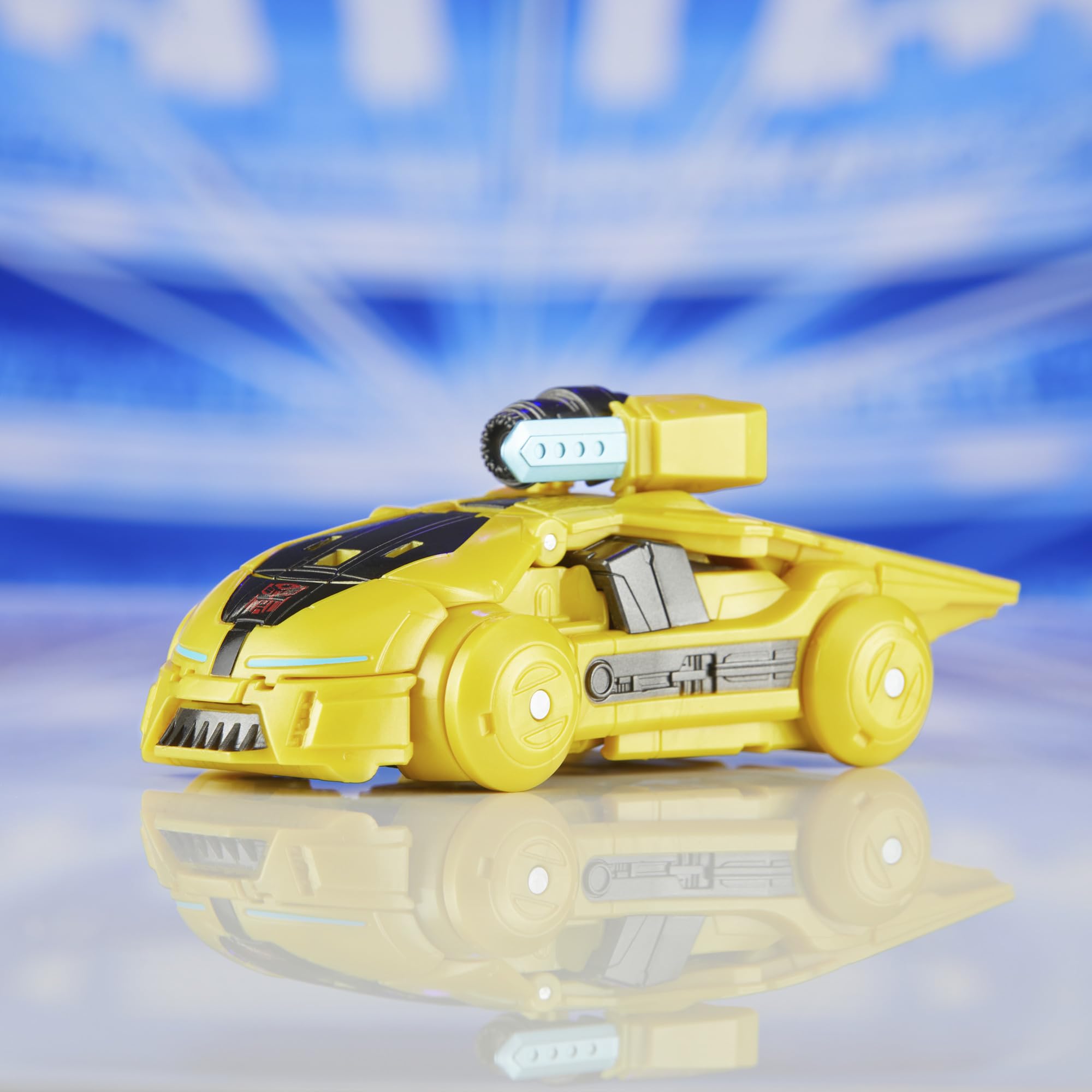 Gift-ready Transformers One Bumblebee figure for children ages 6 and up.