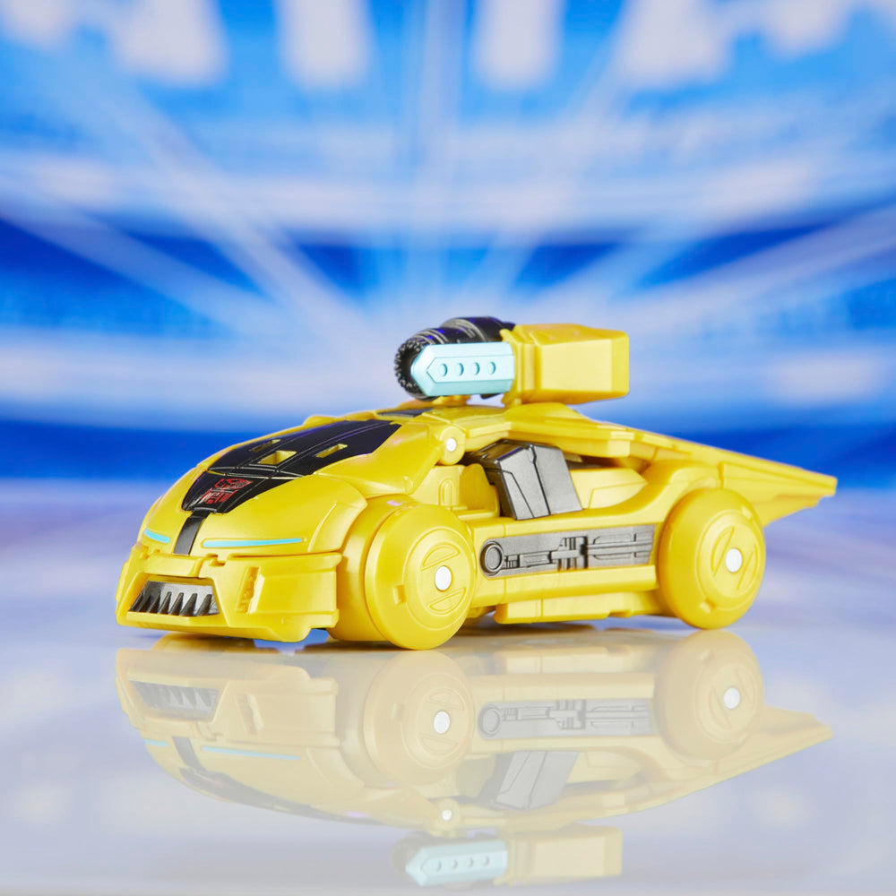 Gift-ready Transformers One Bumblebee figure for children ages 6 and up.