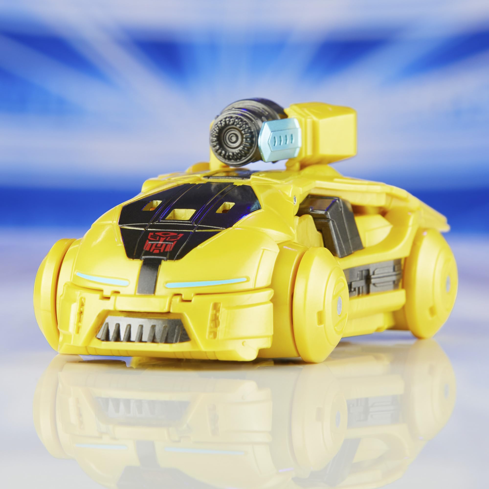 Movie-inspired Bumblebee design appealing to collectors and fans.