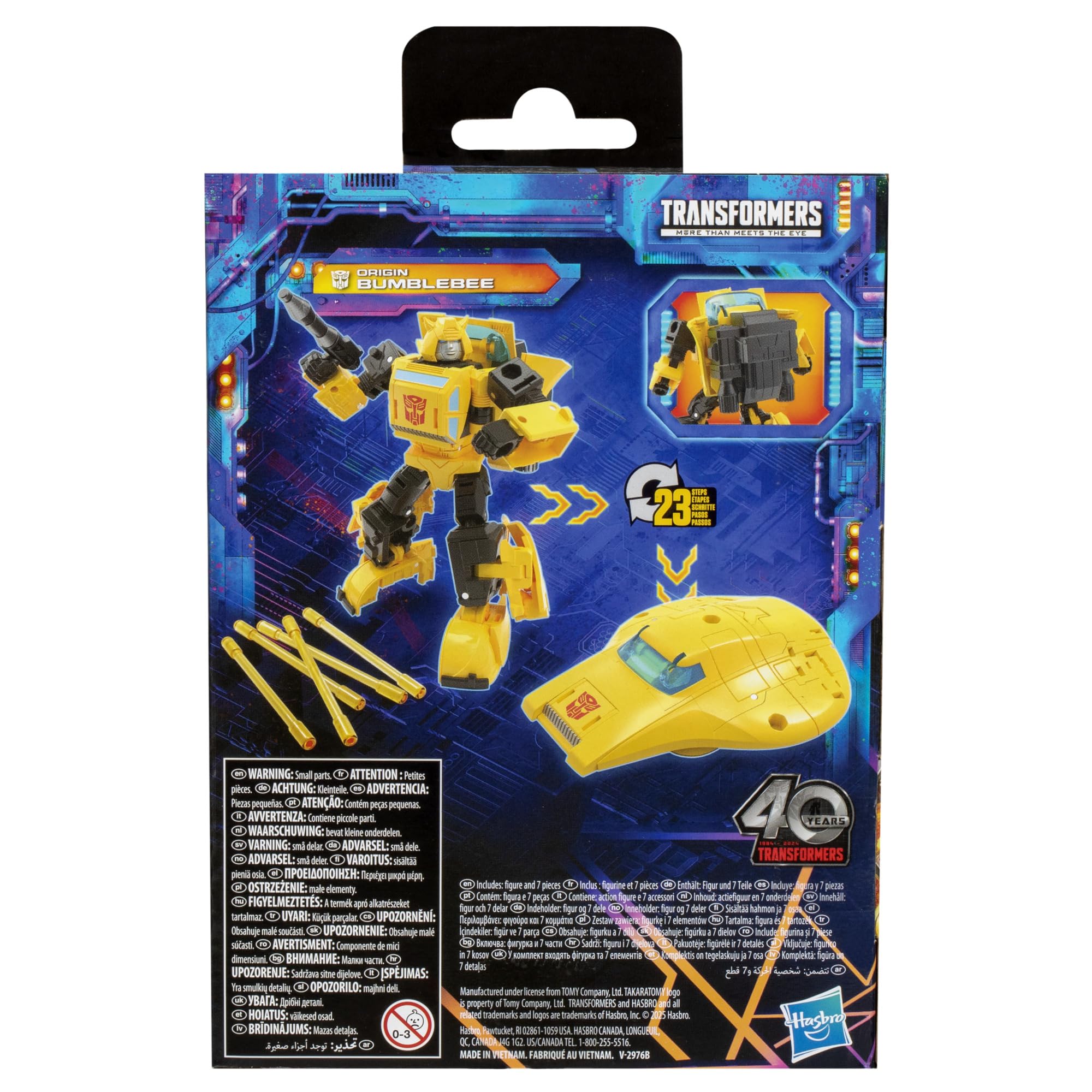 Transformers Origin Bumblebee compatible with Legacy cross-line displays for epic setups.