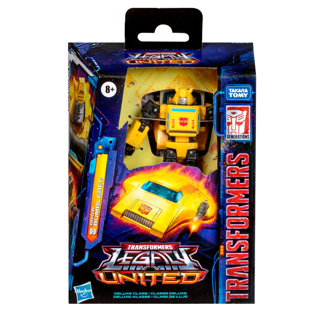 Transformers Origin Bumblebee in hovercraft mode for sleek display options.