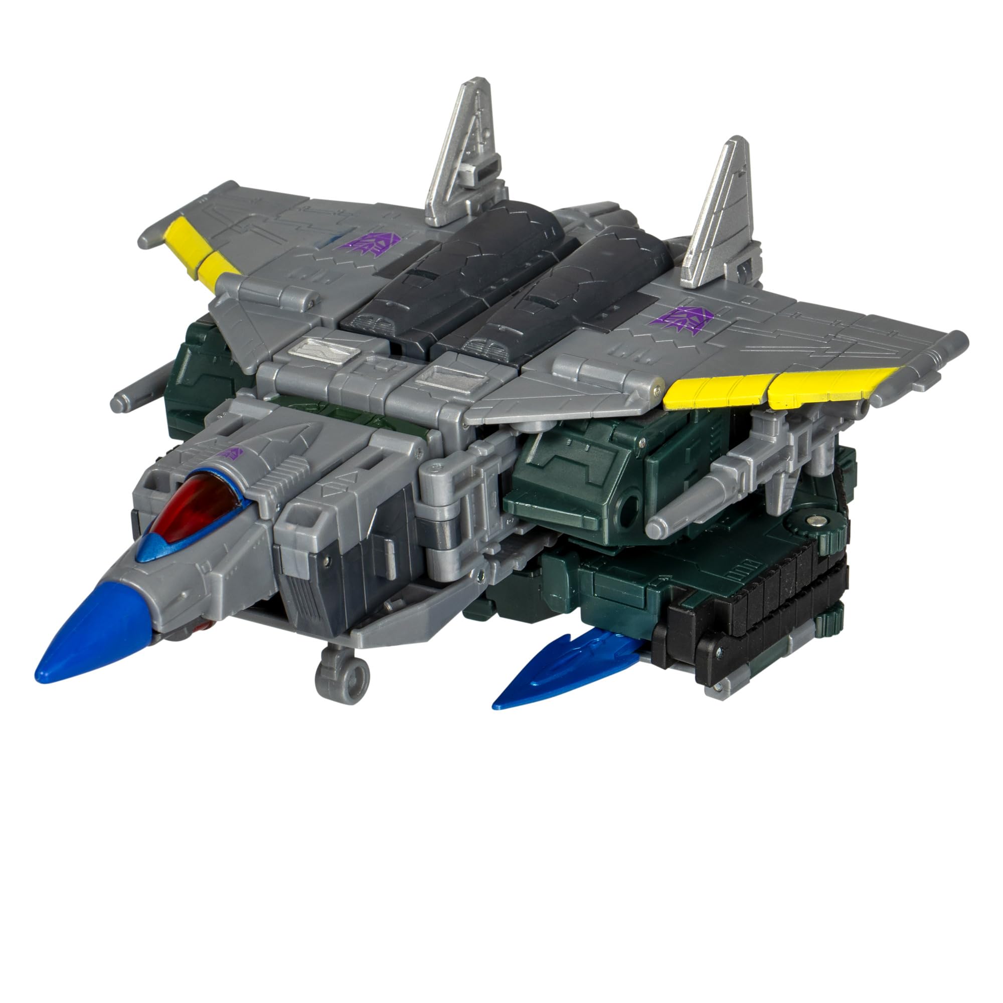Transformers Overcharge figure in tank mode for sturdy, imaginative battles.