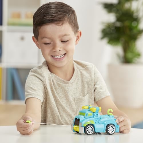 Transformers Playskool Hoist features button-activated rescue tool.