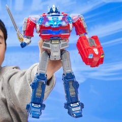 Transformers Power Flip lights and sounds feature enhances play sessions.