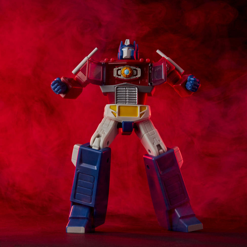 Screen-accurate poseability with 80 deco ops on Optimus Prime