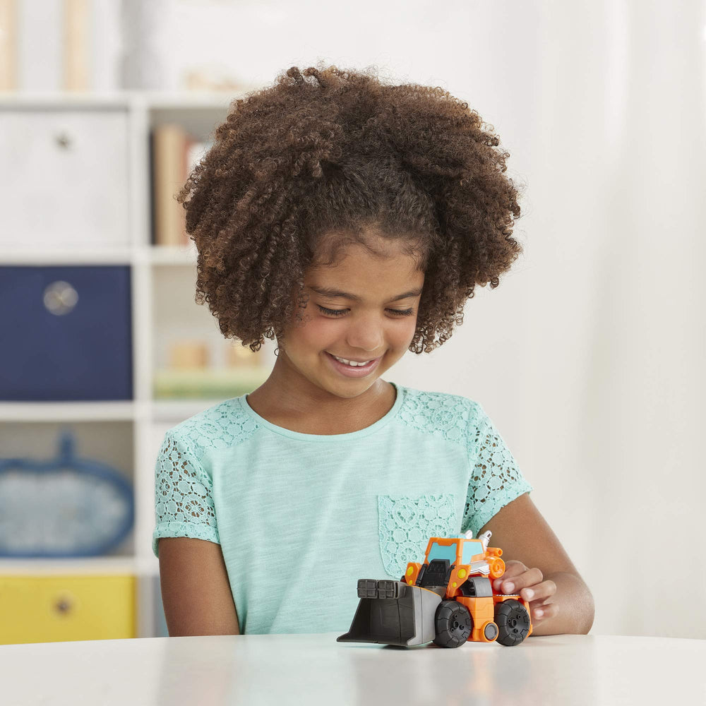 Transformers Rescue Bots Academy Wedge rescue tool button activation for immersive play