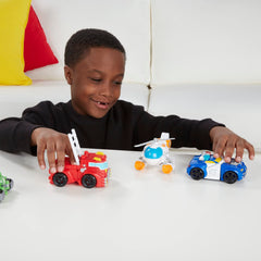 Transformers Rescue Bots figures in bot mode for action storytelling.