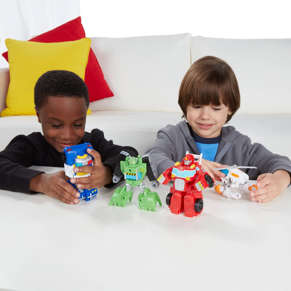 Transformers Rescue Bots figures in vehicle mode for versatile play.