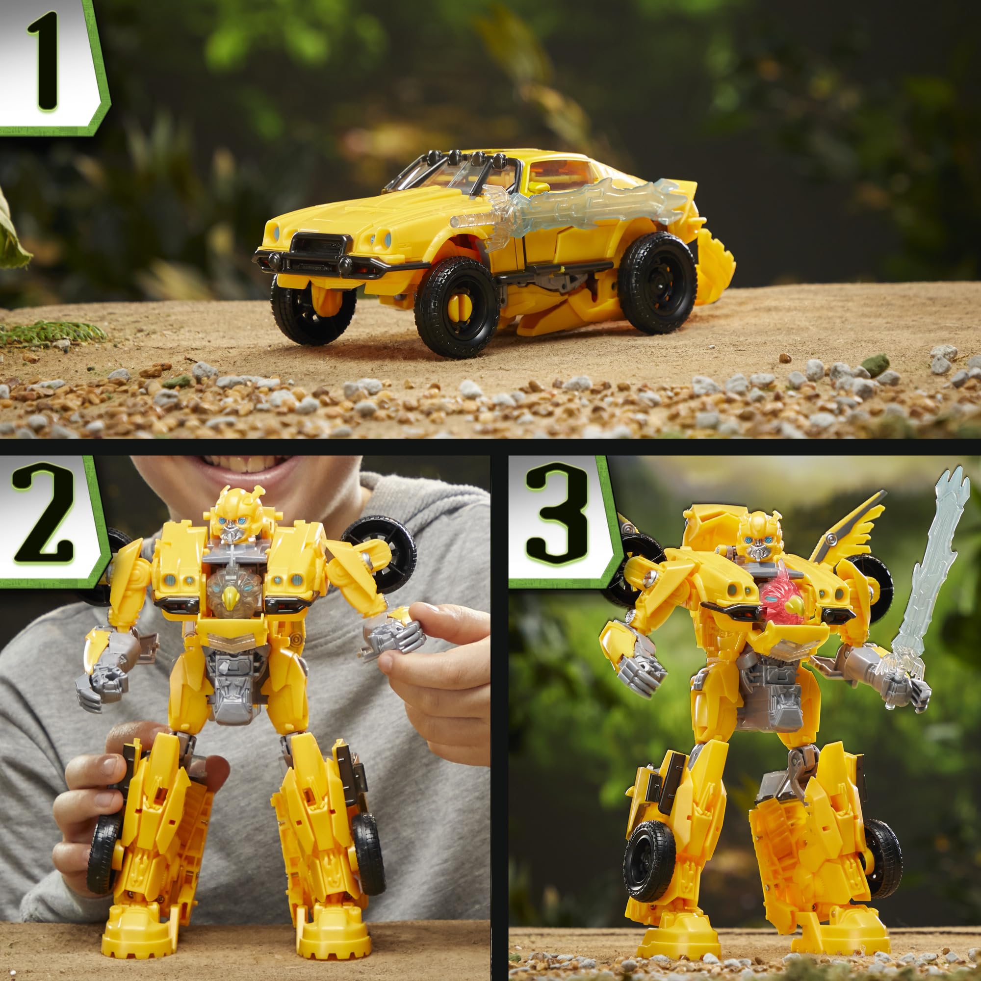 Transformers Rise of the Beasts triple changer with 19-step transformation