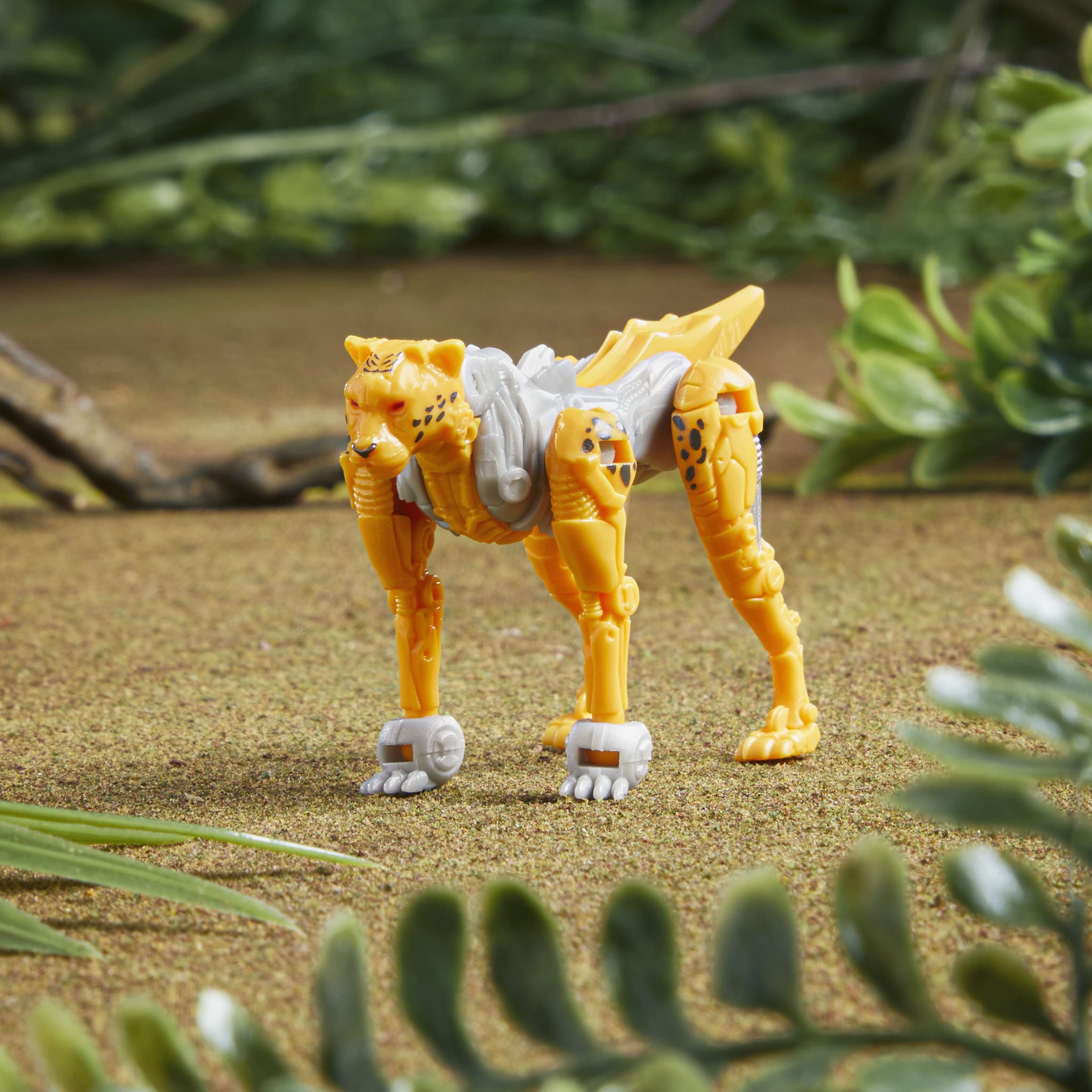 Cheetor transforming from beast to weapon mode in progress