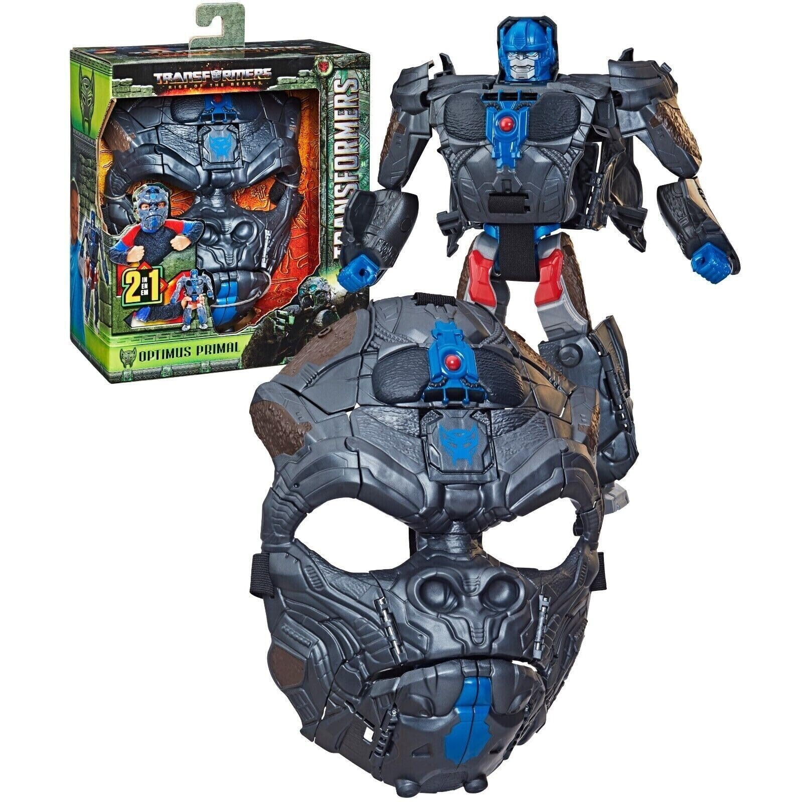 Transformers Rise of the Beasts Optimus Primal robot mode, action-ready pose for heroic play.