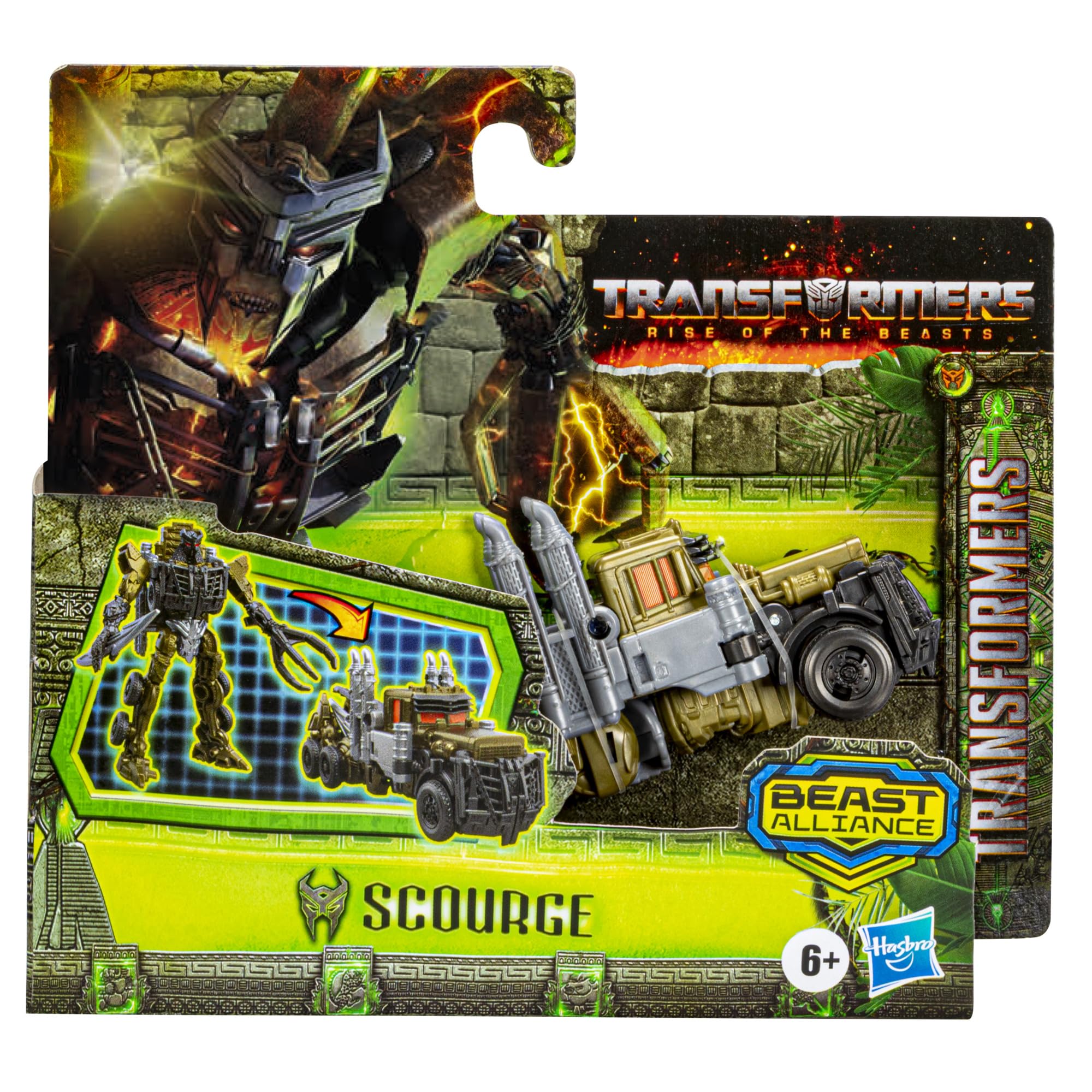 Transformers Scourge truck mode: sturdy vehicle form perfect for on-the-go battles.