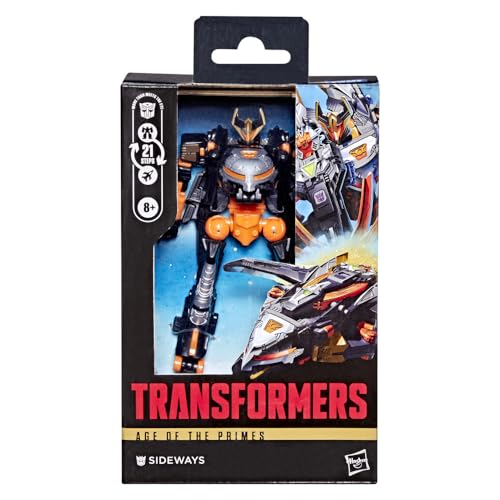 Transformers Sideways Deluxe accessories—swords, shield, cyberplanet keys—for authentic display.