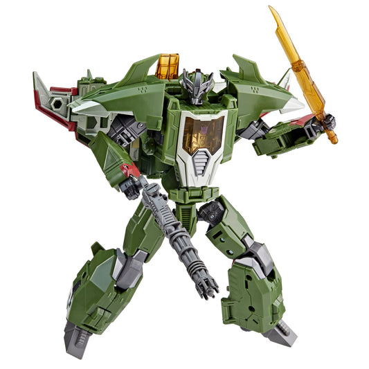 Transformers Skyquake in robot mode ready for action and imaginative play