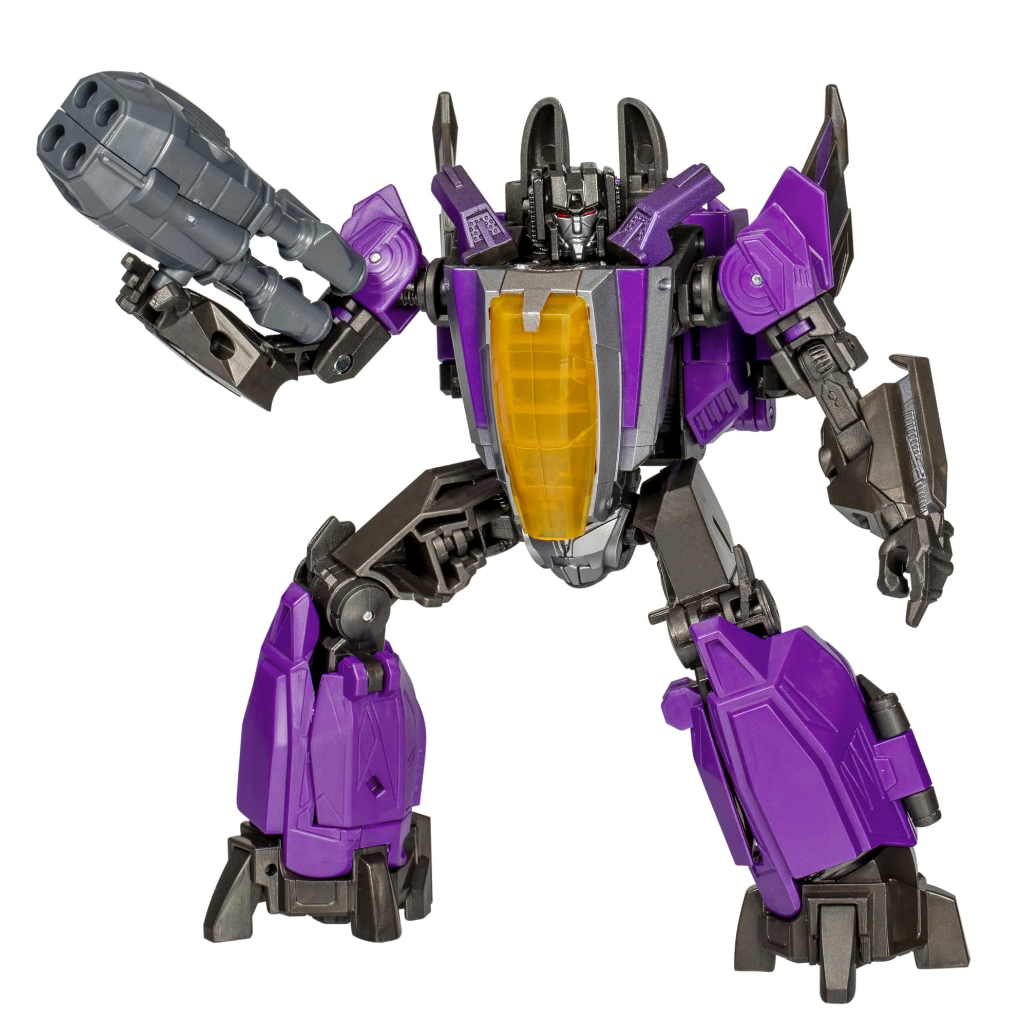 Transformers Skywarp Studio Series figure in robot and jet-ready pose for display and play.
