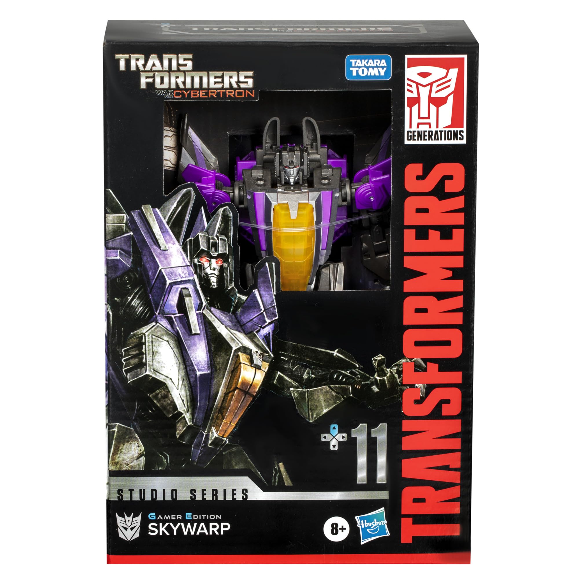 Transformers Skywarp War for Cybertron deco enhances collector appeal.