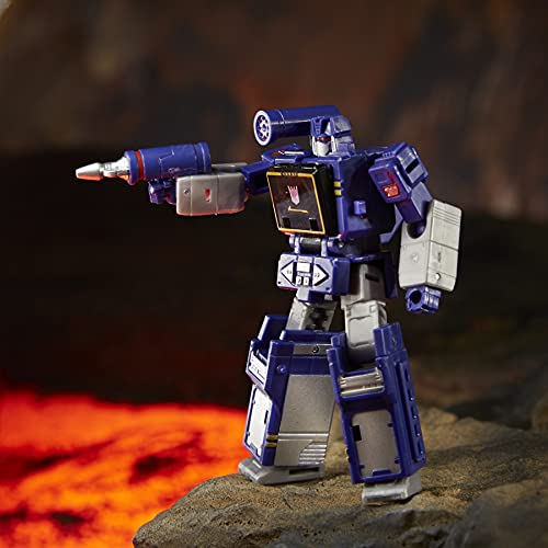 Transformers Soundwave Laserbeak mini cassette fits inside for authentic setup.