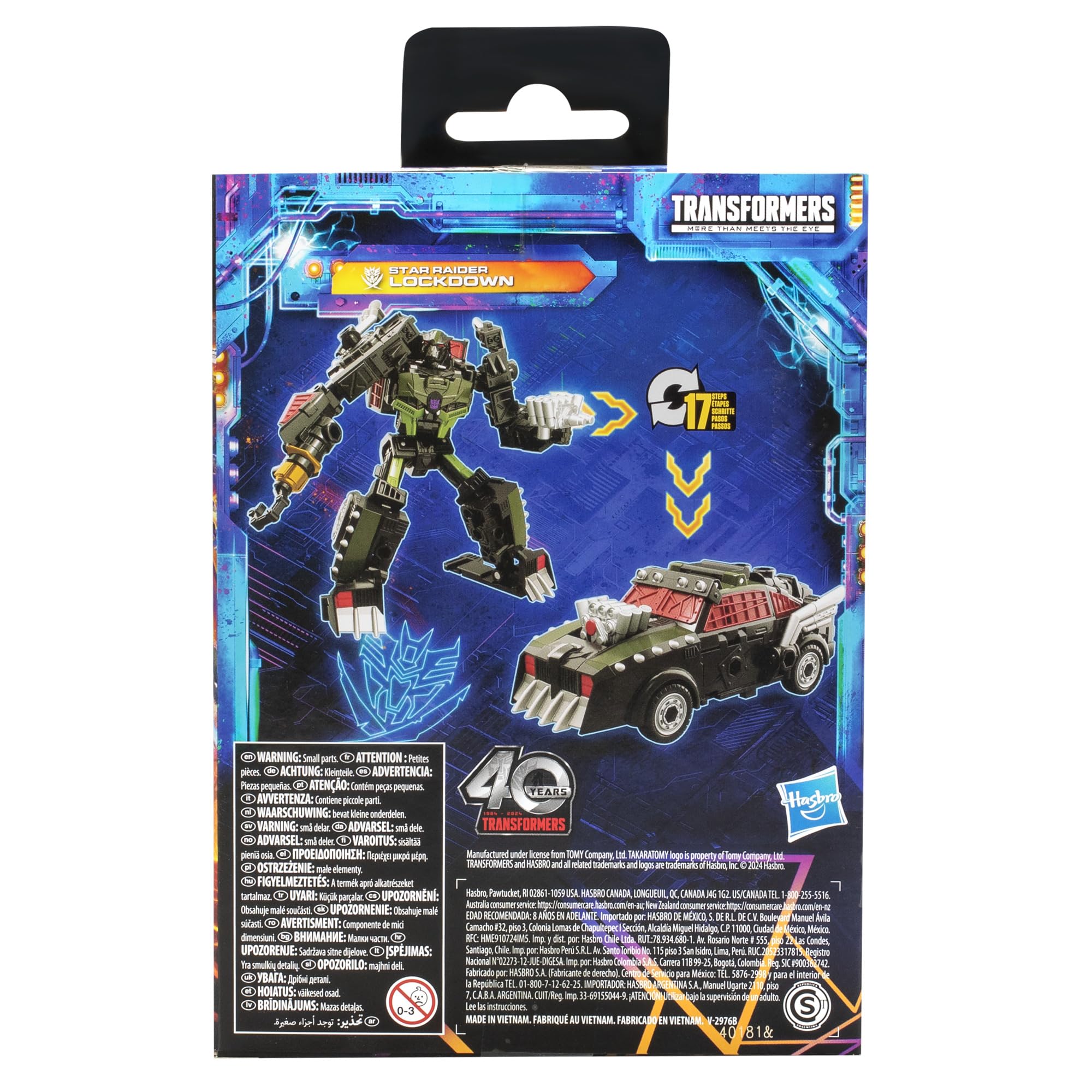 Transformers Generations Star Raider Lockdown articulated head and limbs support action poses.