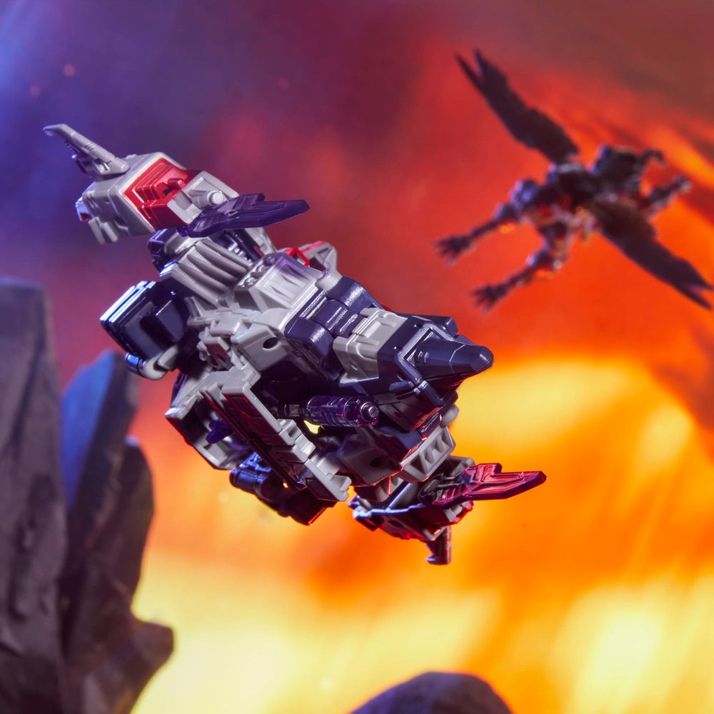 Animated series-inspired deco captures classic Cybertron-era aesthetics.