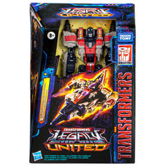 Starscream with blaster and Cyber-Key accessories enhances action poses.