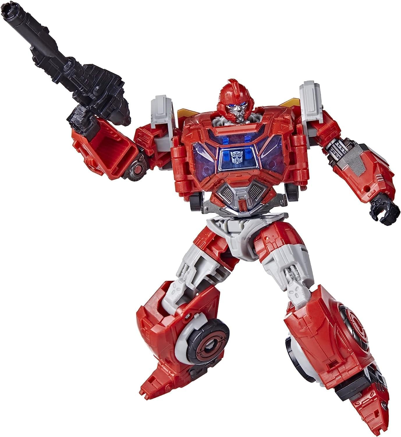 Transformers Studio Series 84 Bumblebee Ironhide front view with movie-inspired deco for display-ready posing