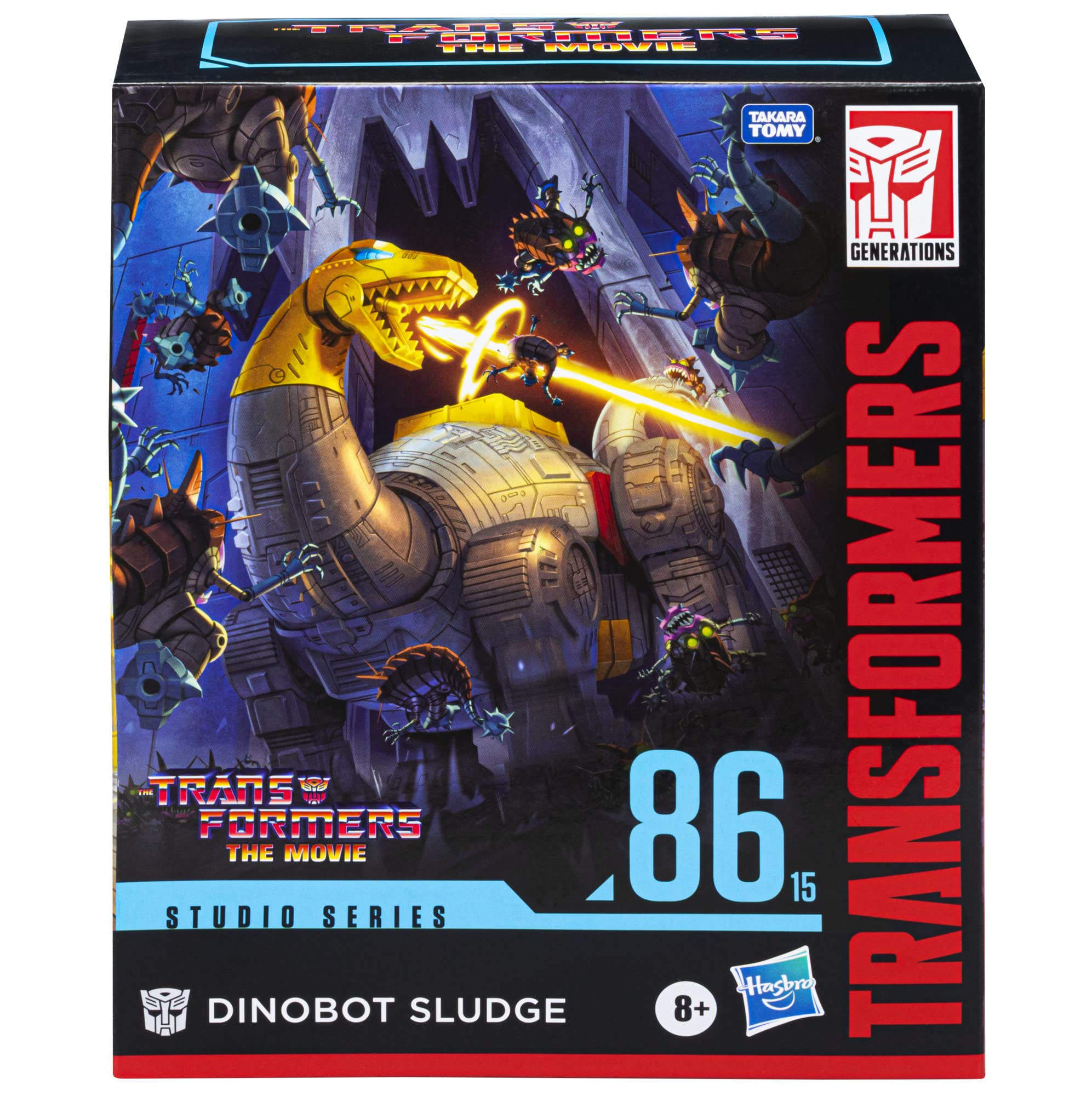 Mockery of Justice backdrop highlighting collectible display potential for Dinobot Sludge.