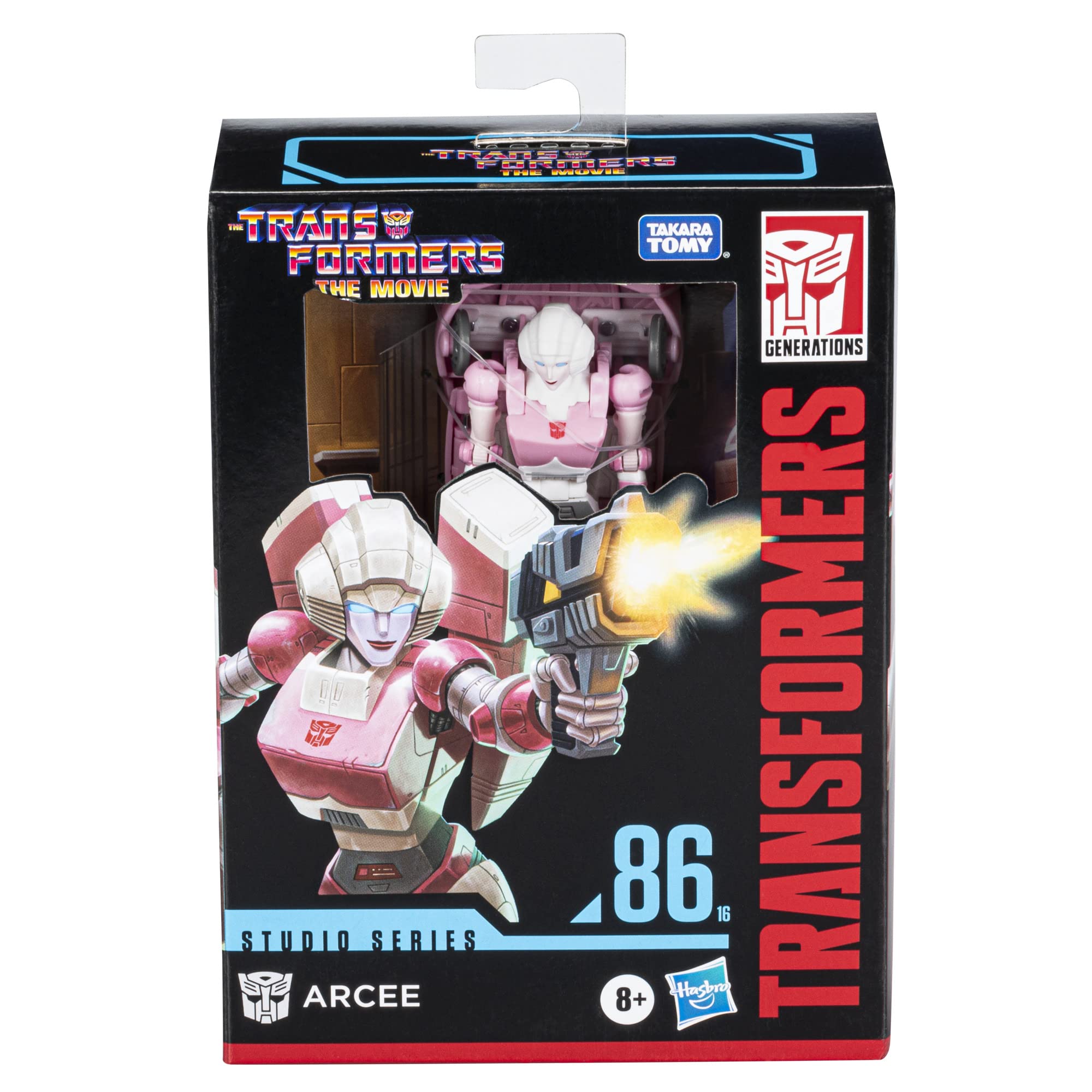 Arcee with blaster accessory adds movie-accurate combat-ready detail to scenes.