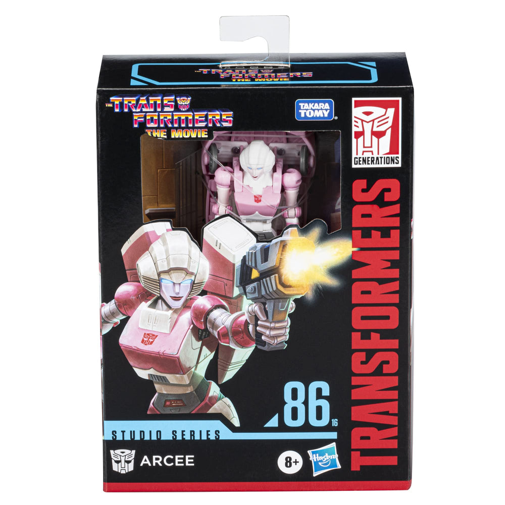 Arcee with blaster accessory adds movie-accurate combat-ready detail to scenes.
