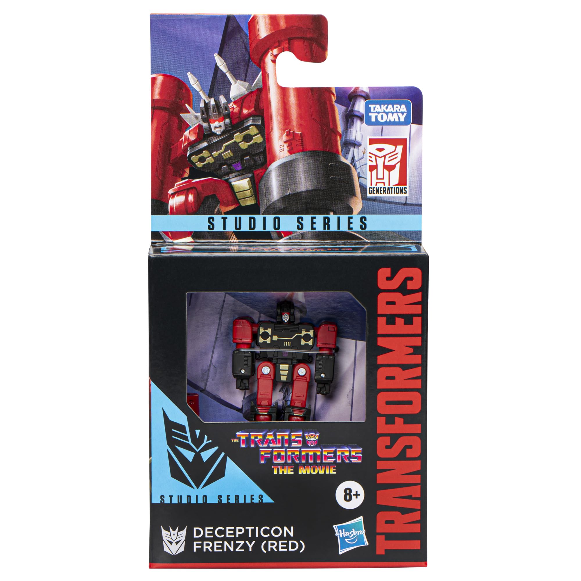 Transformers Studio Series Decepticon Frenzy Red blaster accessories enhance play.