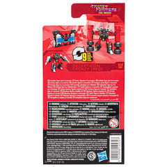 Transformers Frenzy Red in-package with collectible details for display.