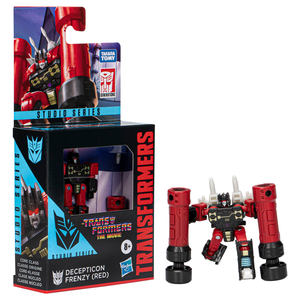 Transformers Frenzy Red with pile driver attachments for action-ready poses.