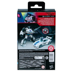 Transformers Studio Series Autobot Jazz collectible packaging for display shelf.