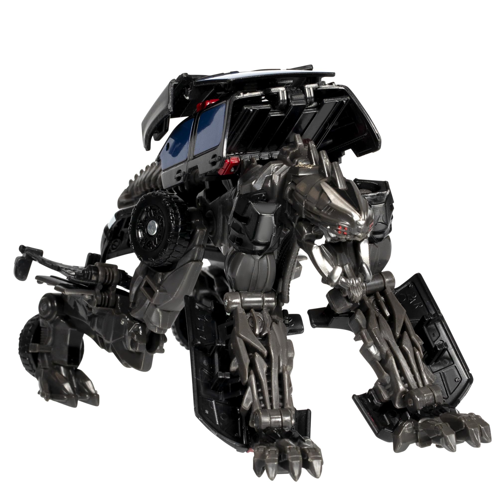 Transformers Hatchet figure in robot-to-vehicle pose for dynamic display