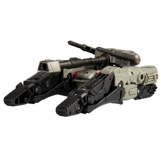 Megatron tank mode suited for action posing in display