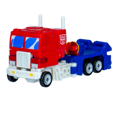 Optimus Prime in truck mode showing authentic conversion from robot