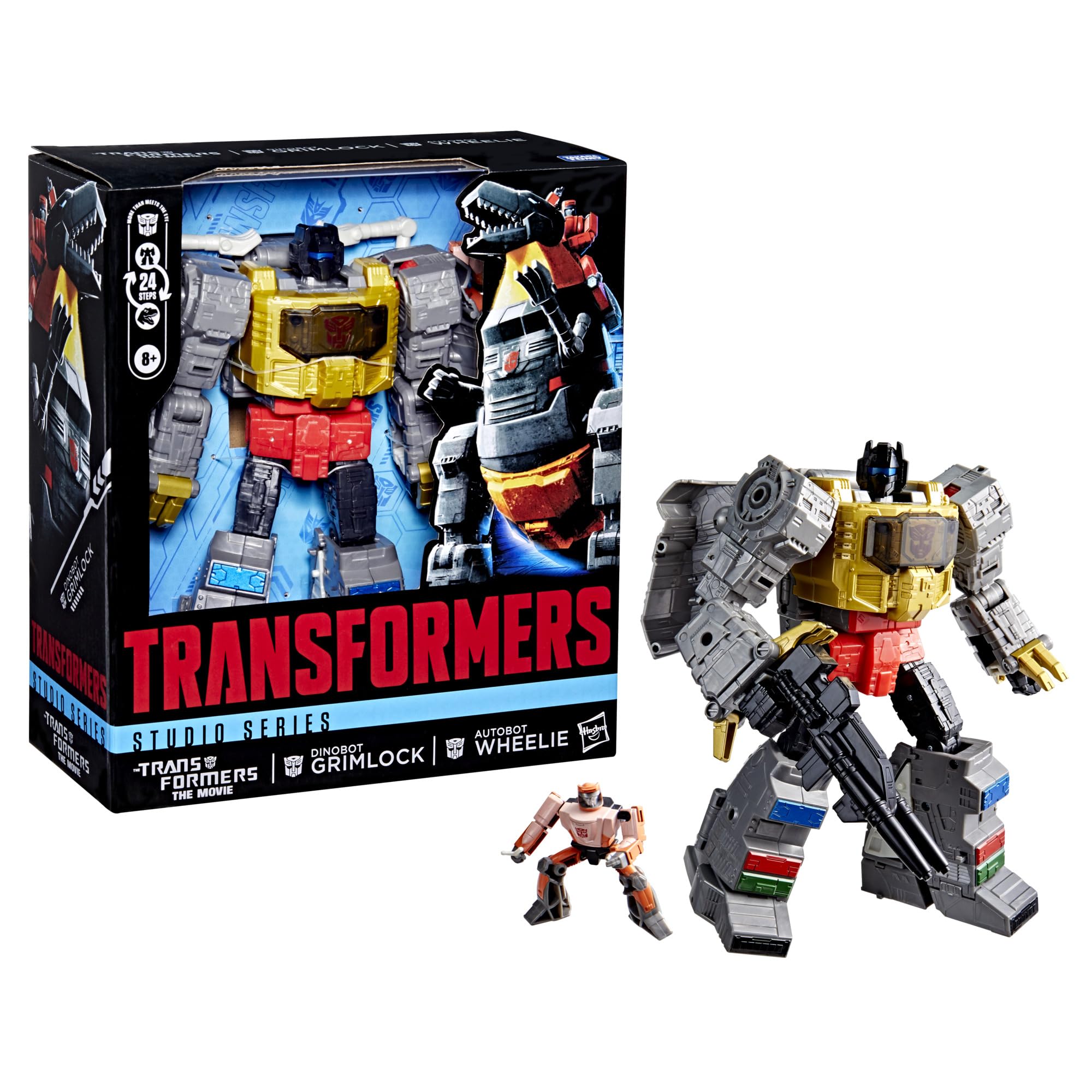 Transformers Studio Series Dinobot Grimlock with 24-step conversion sequence.