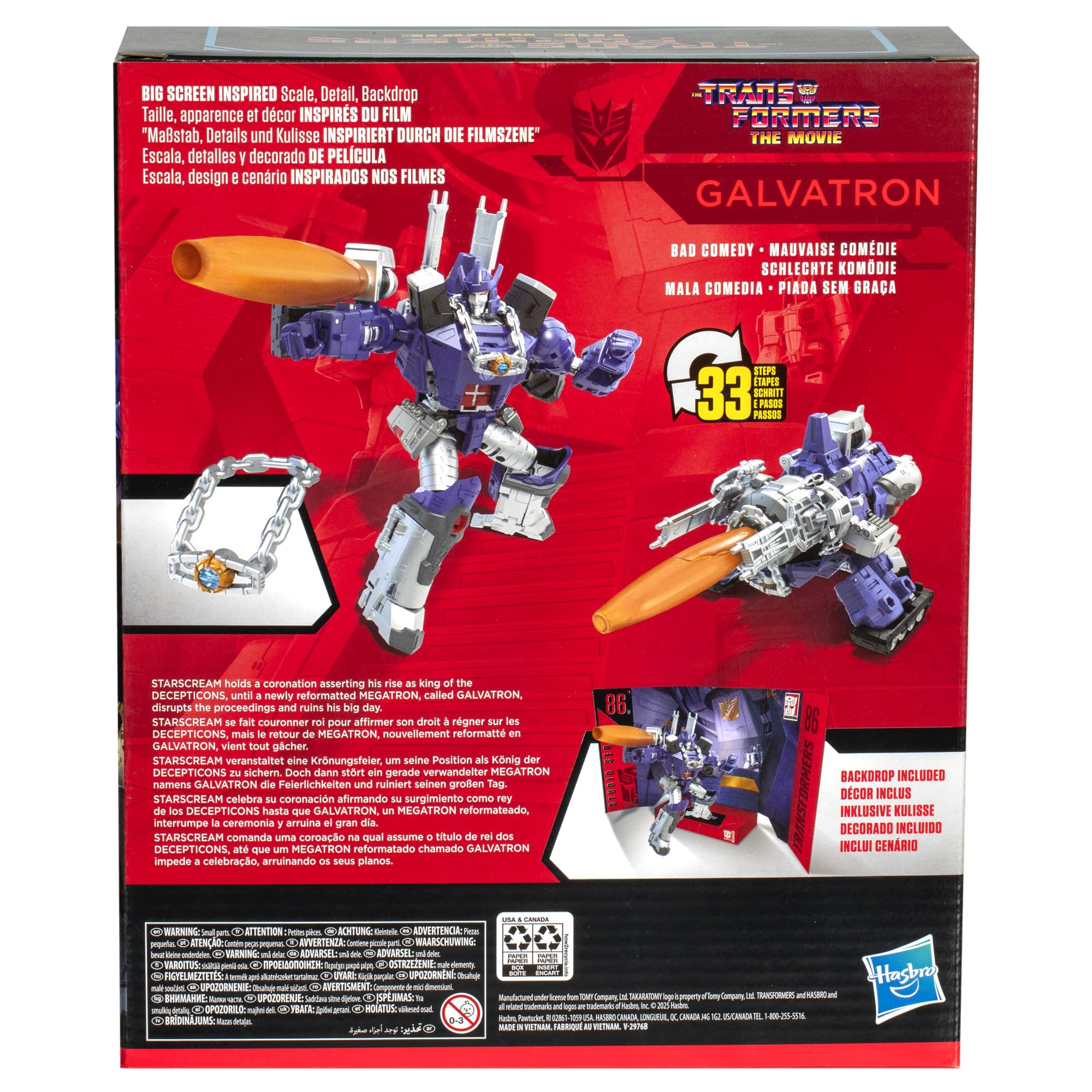 Matrix of Leadership hanging from Galvatron's neck in a movie-inspired look