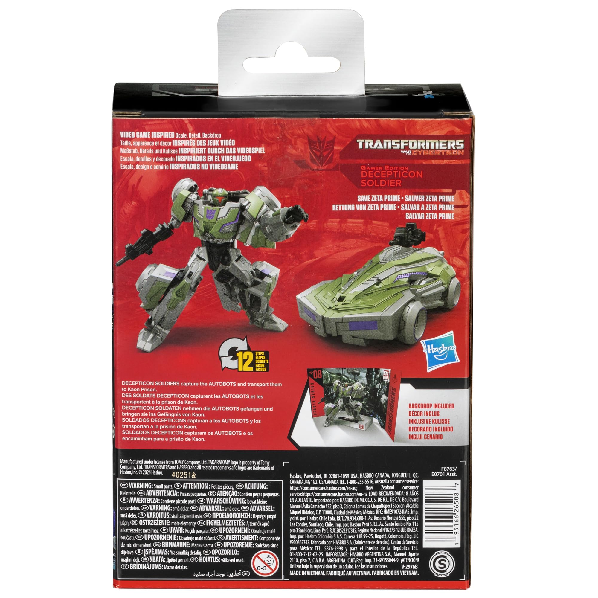Transformers Studio Series Gamer Edition Decepticon Soldier highly articulated for poseable display.