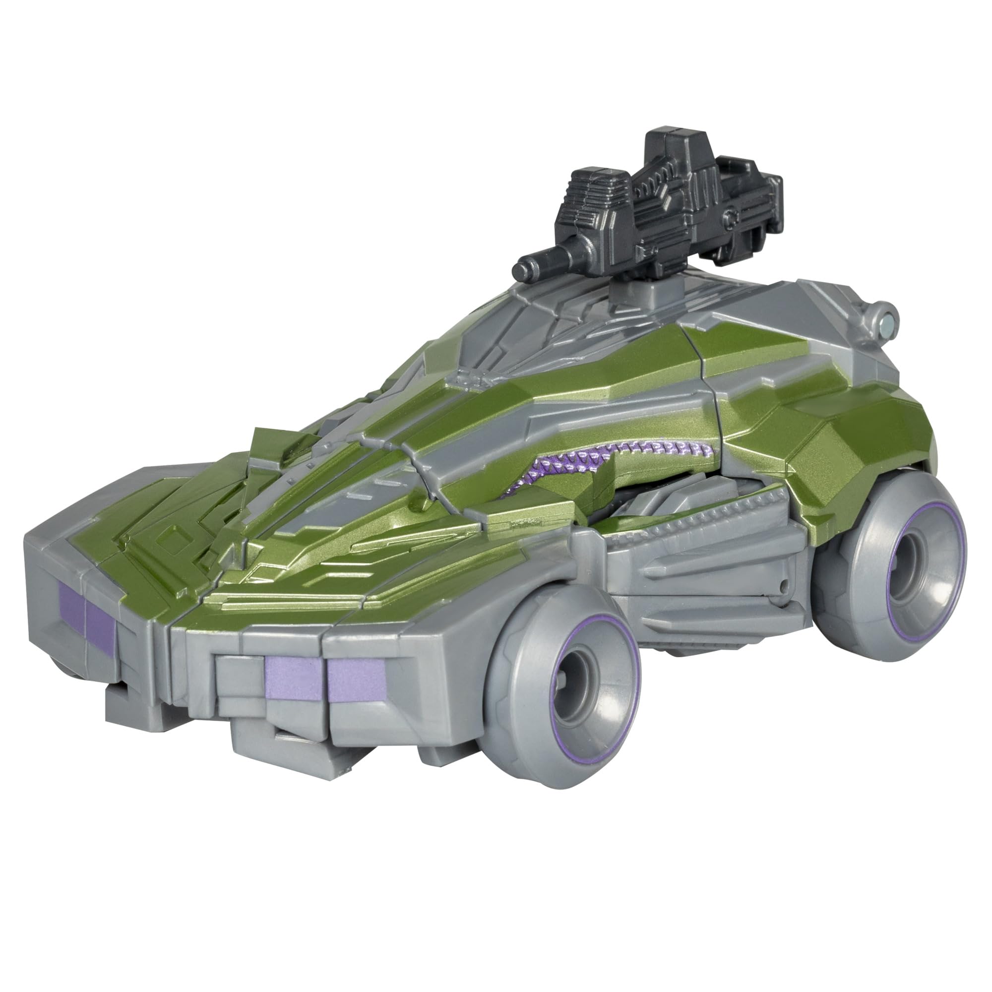 Transformers Studio Series Gamer Edition Decepticon Soldier in Cybertronian car mode for authentic conversion play.