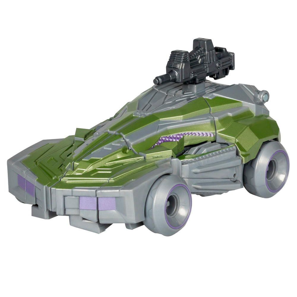 Transformers Studio Series Gamer Edition Decepticon Soldier in Cybertronian car mode for authentic conversion play.